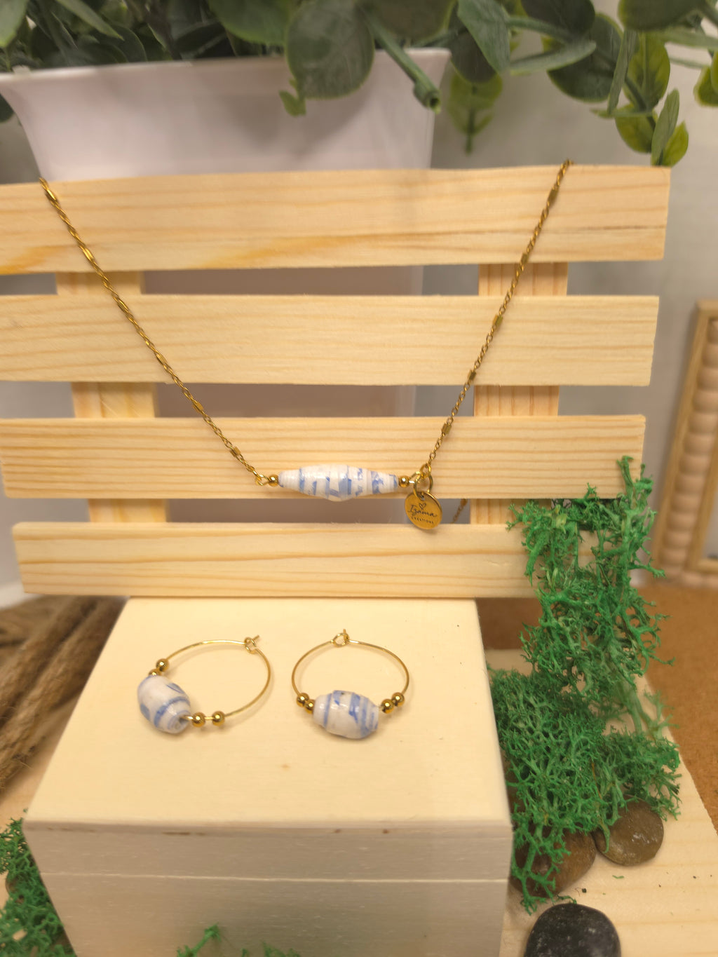 Cielo Handmade Paper Bead Jewelry Set