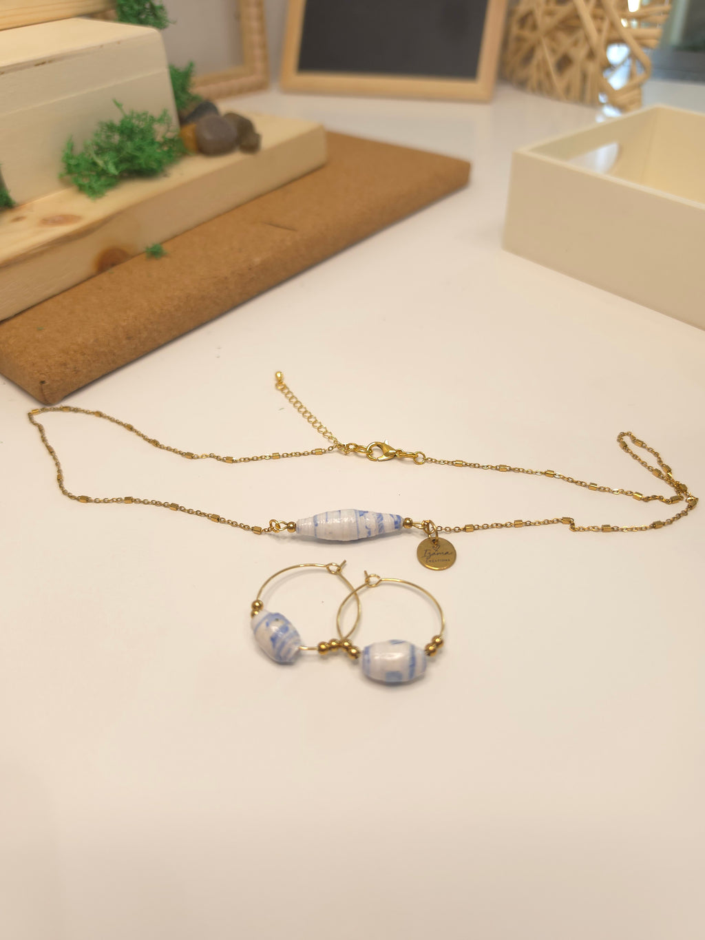 Cielo Handmade Paper Bead Jewelry Set