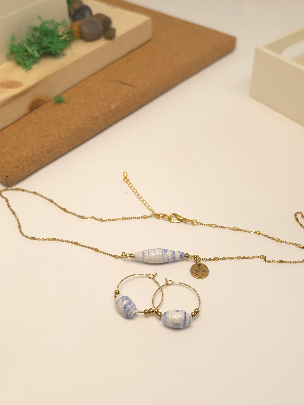 Cielo Handmade Paper Bead Jewelry Set
