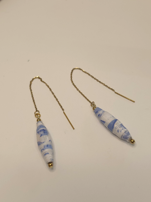 Brisa Azul- Threader Earrings