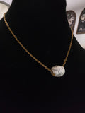 Palabras rescatadas- recycled book paper necklace