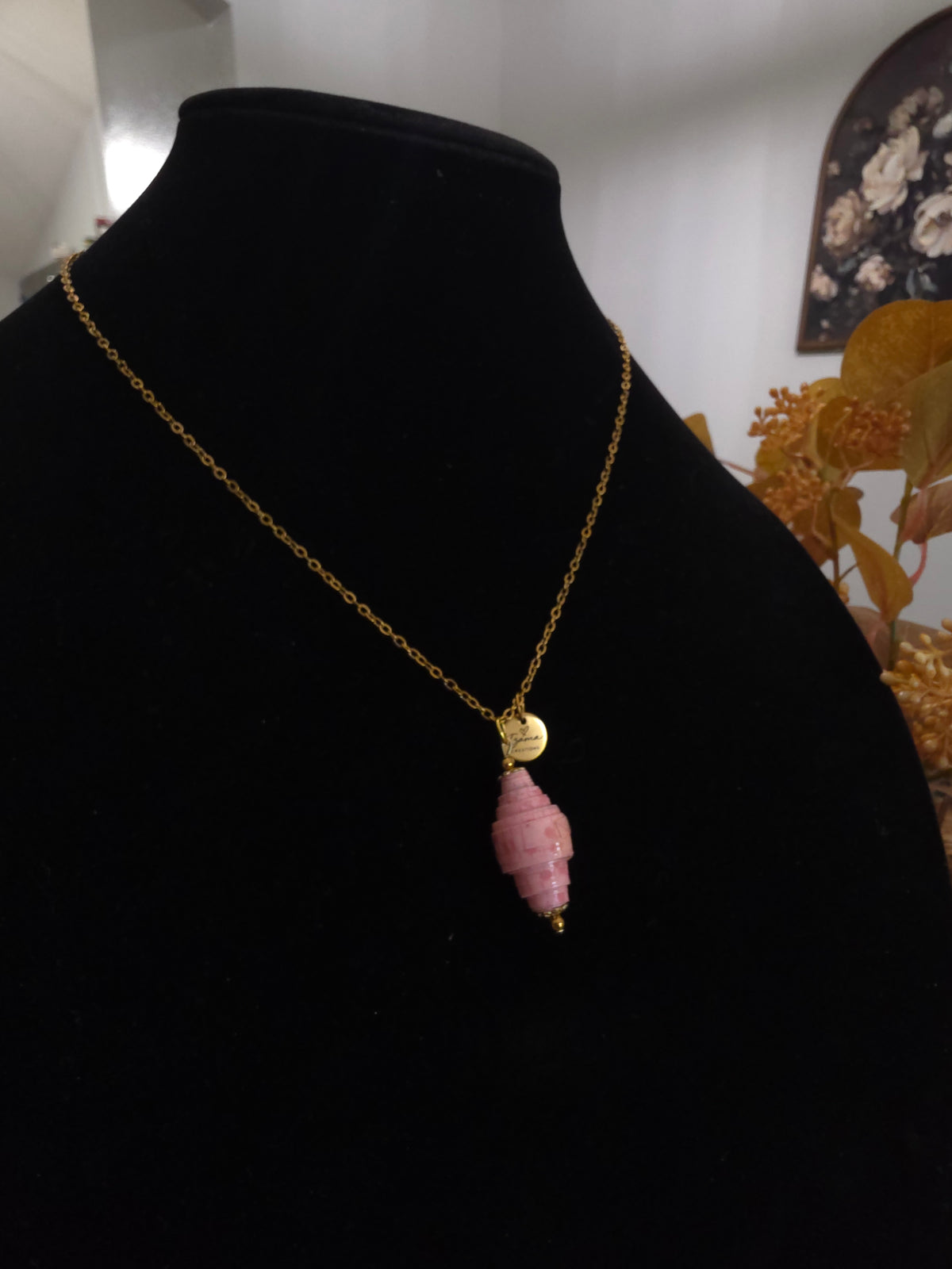 Pétalo de papel-Recycled Paper Pendant Necklace