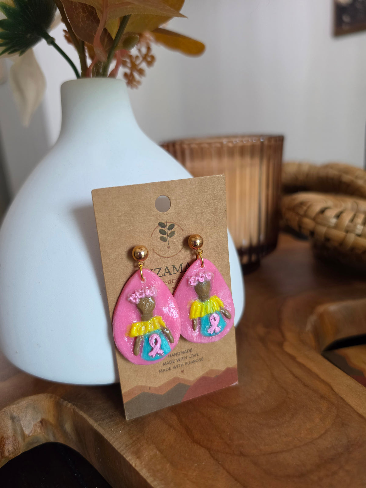 Eternamente Arte- Eres Arte Line- cold porcelain earrings